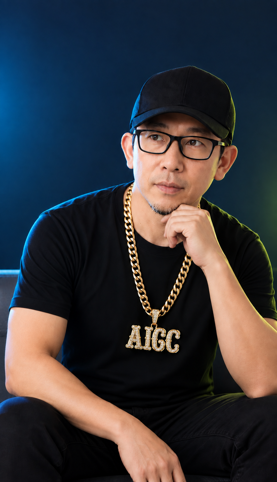 AIGC instructor in a thoughtful mentor pose